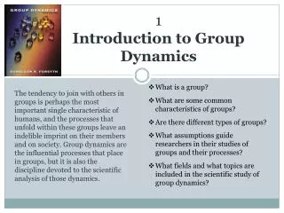 1 Introduction to Group Dynamics