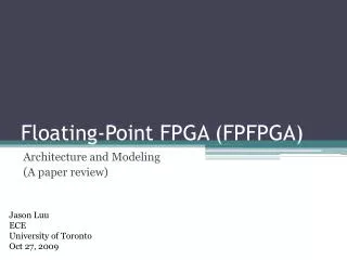 Floating-Point FPGA (FPFPGA)