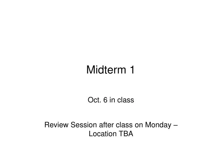 midterm 1