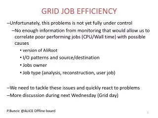 GRID JOB EFFICIENCY