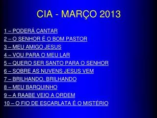 cia mar o 2013