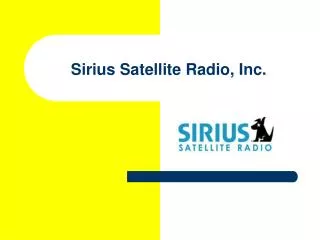 Sirius Satellite Radio, Inc.