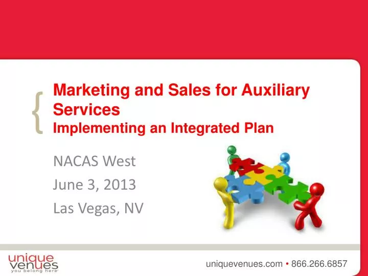 marketing and sales for auxiliary services implementing an integrated plan