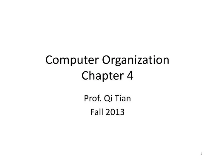 computer organization chapter 4