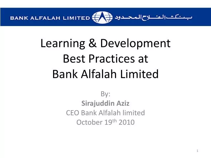 learning development best practices at bank alfalah limited