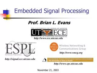 Embedded Signal Processing