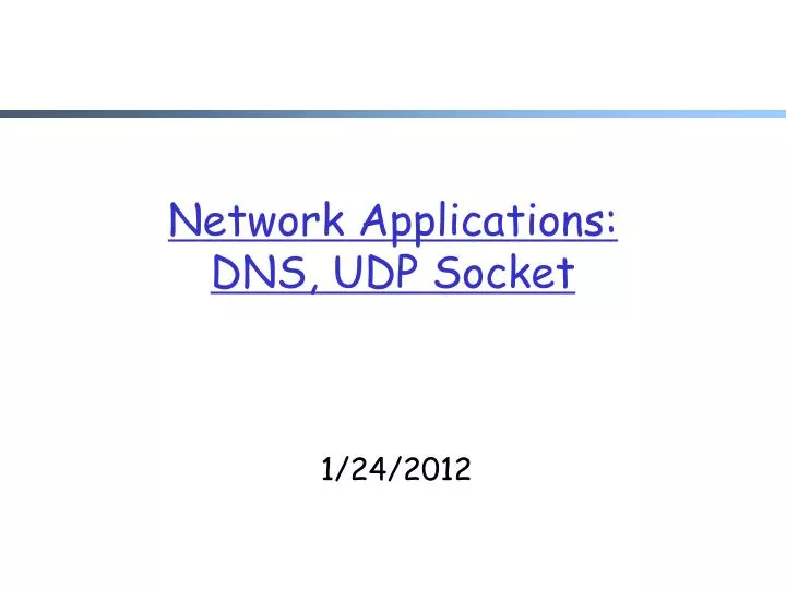 network applications dns udp socket
