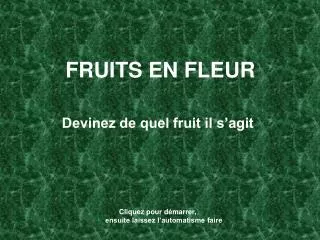 fruits en fleur