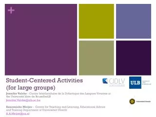 Student-Centered Activities (for large groups)