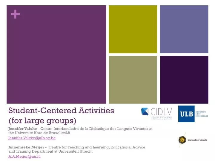 student centered activities for large groups