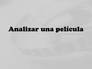 analizar una pel cula