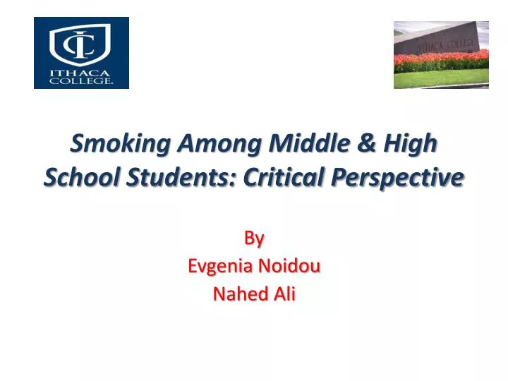 smoking among middle high school students critical perspective
