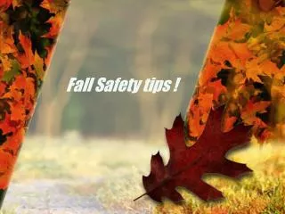 Fall Safety tips !