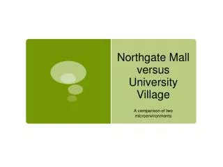 Northgate Mall versus University Village