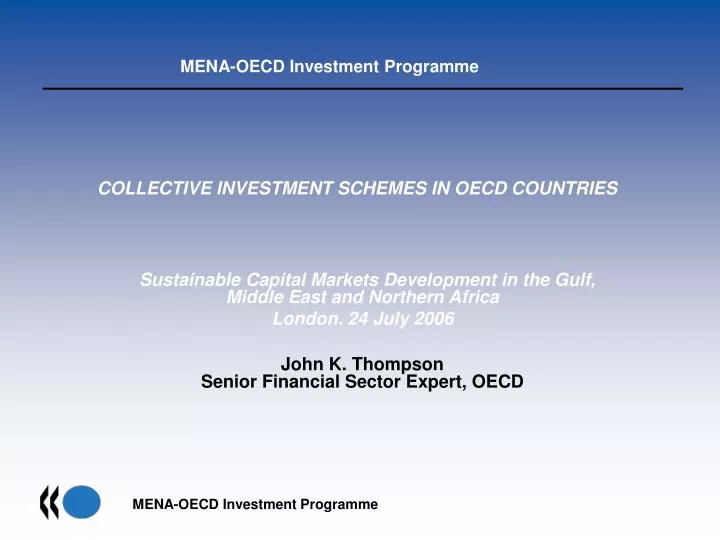 collective investment schemes in oecd countries