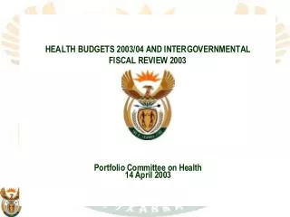 Health budgets