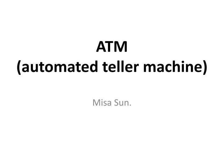 atm automated teller machine