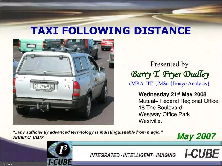 taxi following distance