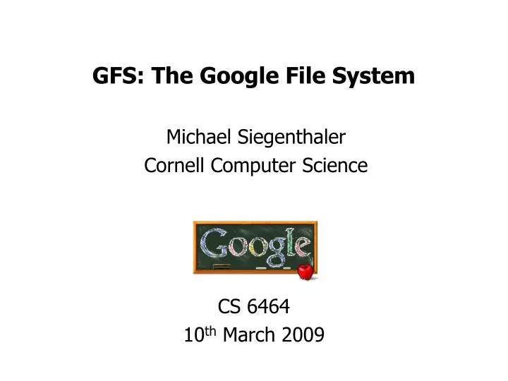 gfs the google file system