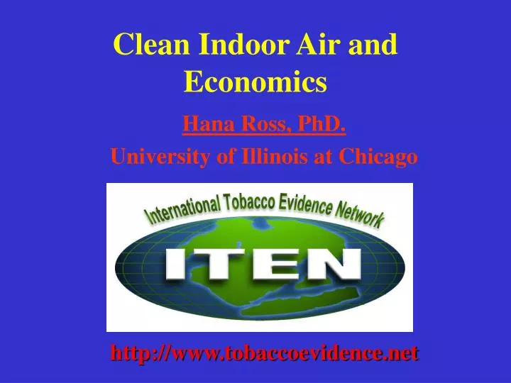 clean indoor air and economics