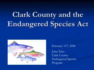 Clark County and the Endangered Species Act