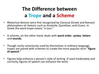 The Difference between a Trope and a Scheme