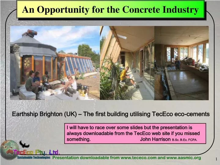 an opportunity for the concrete industry