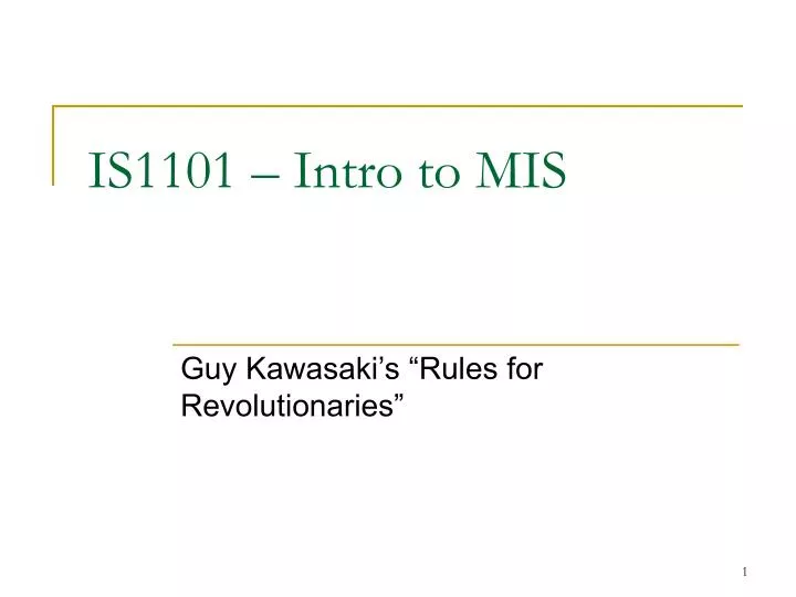 is1101 intro to mis
