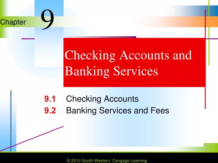 checking accounts and banking services