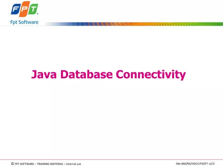 java database connectivity