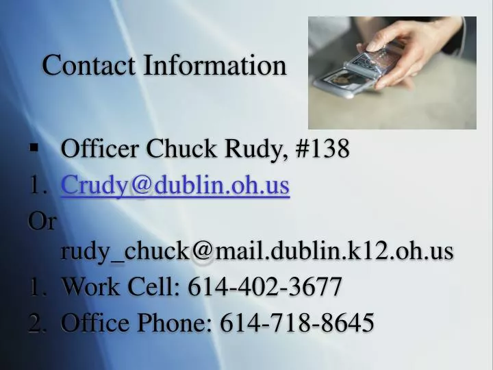 contact information