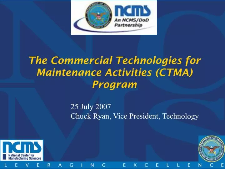 the commercial technologies for maintenance activities ctma program