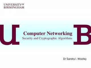 Computer Networking Security and Cryptographic Algorithms