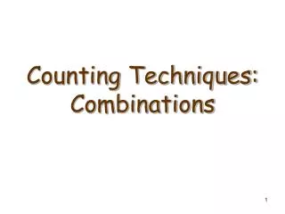 counting techniques combinations