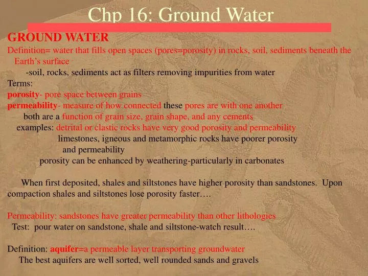 chp 16 ground water