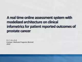 H.-C. Lin, et al. Comput . Methods Programs Biomed 2010