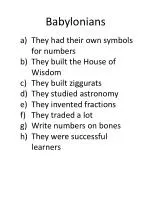 Babylonians - slide 1