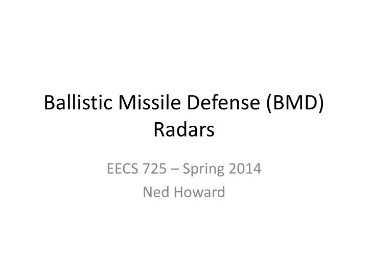 ballistic missile defense bmd radars