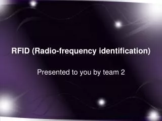 RFID ( Radio-frequency identification)