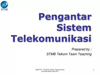 pengantar sistem telekomunikasi