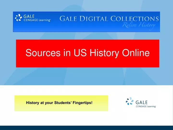 sources in us history online