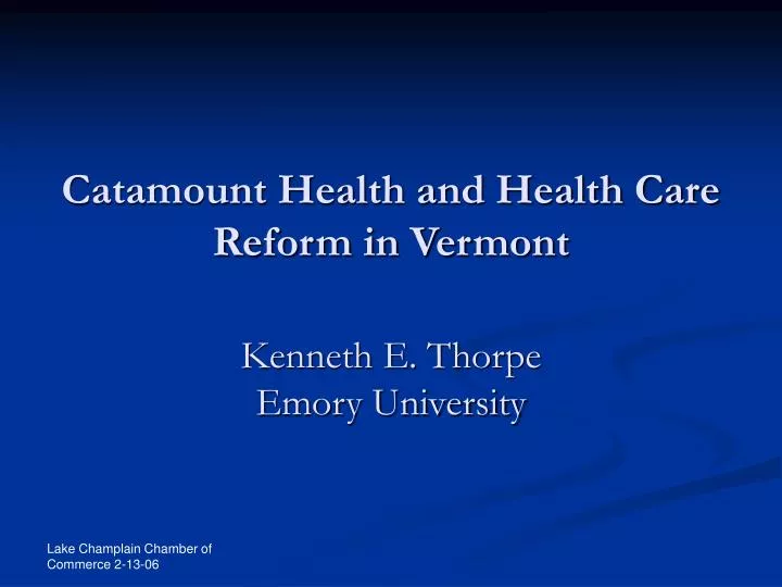catamount health and health care reform in vermont