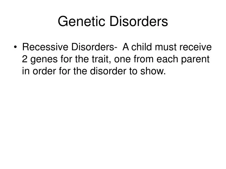 genetic disorders