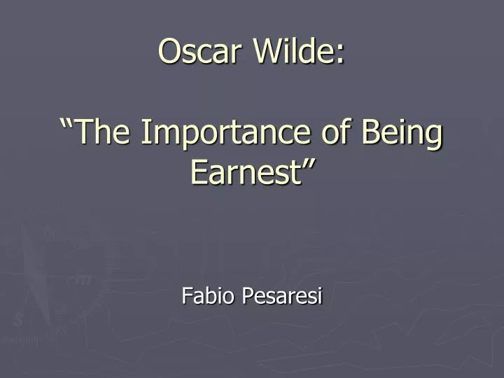 oscar wilde the importance of being earnest