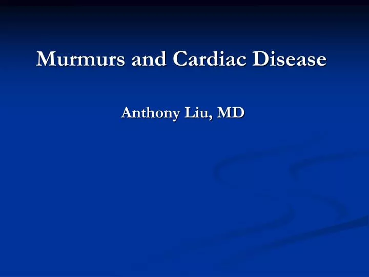 murmurs and cardiac disease