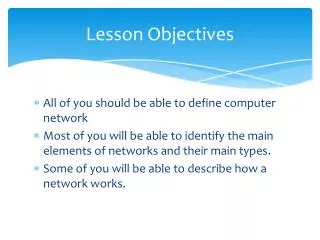 lesson objectives