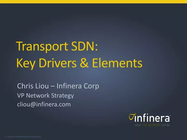 transport sdn key drivers elements