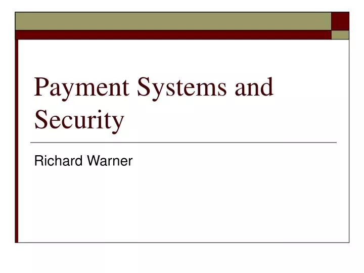 payment systems and security