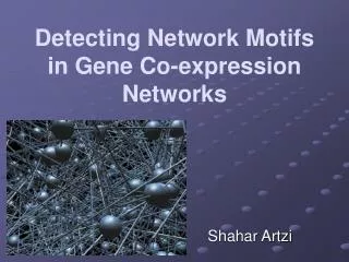 Detecting Network Motifs in Gene Co-expression Networks