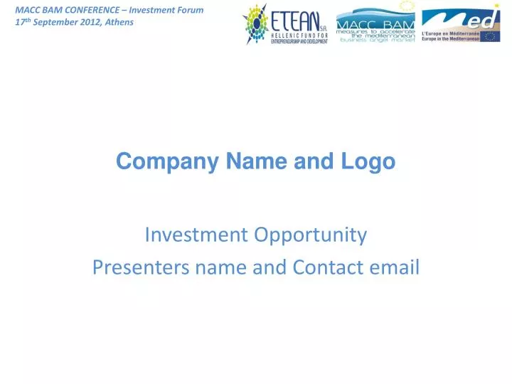 company name and logo